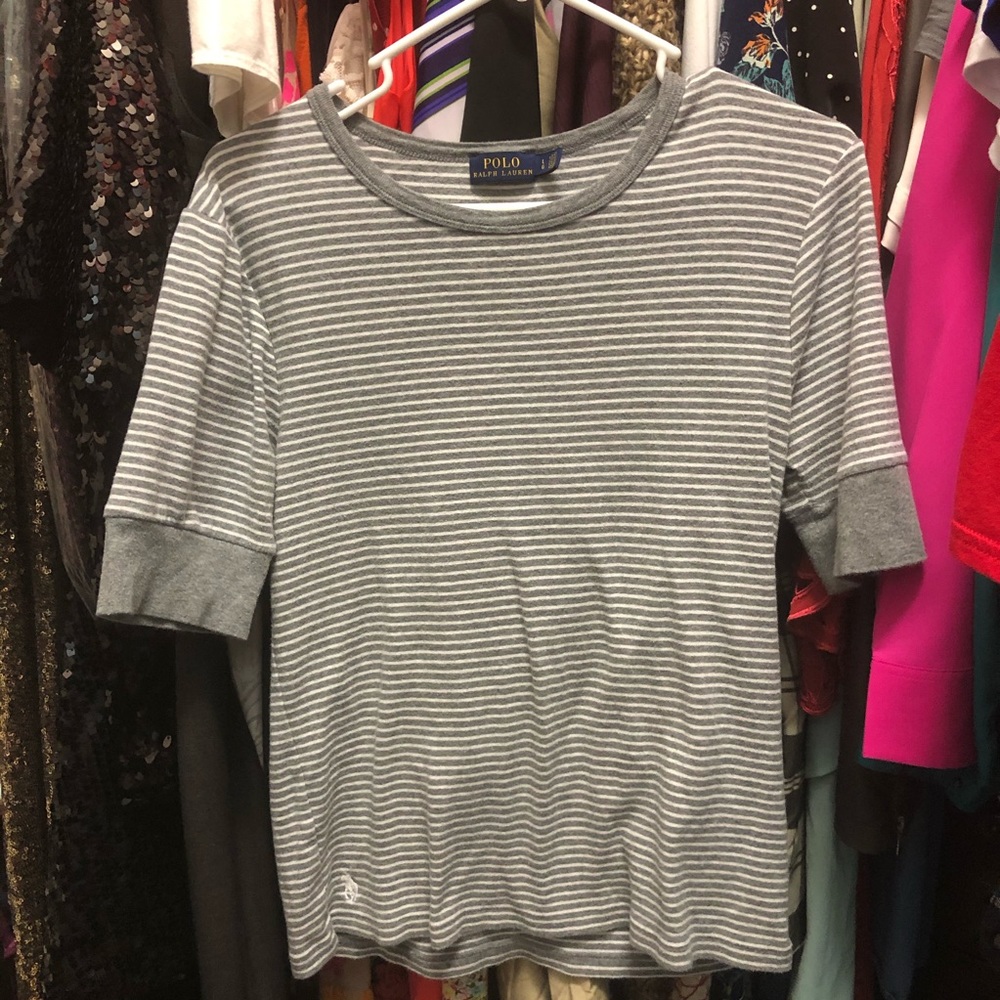 Polo Ralph Lauren Grey Striped Tee